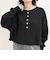 《WEB限定》【DISCUS /ディスカス】ワッフルヘンリーネックロンTシャツ