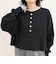 《WEB限定》【DISCUS /ディスカス】ワッフルヘンリーネックロンTシャツ