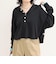 《WEB限定》【DISCUS /ディスカス】ワッフルヘンリーネックフーディ