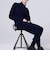 【TAION】100% CASHMERE FULL-ZIP HIGH-NECK SWEATER