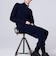 【TAION】100% CASHMERE FULL-ZIP HIGH-NECK SWEATER