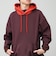 【遊び心あるバイカラー】2-TONE HOODIE ボアフード裏起毛スウェットパーカー