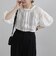 【WEB限定】2WAYクラフトレースボリュームスリーブブラウス