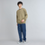 ニットリブカラー裏毛スウェット