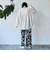 バックシャーリングスキッパーブラウス