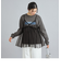 チュールキャミ付きロックTシャツ