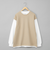 フェイクレイヤードワッフルロングスリーブTシャツ