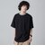 カラーリブニットネックTシャツ