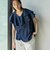 【WEB限定】インディゴフリルブラウス