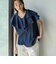 【WEB限定】インディゴフリルブラウス