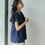 【WEB限定】インディゴフリルブラウス