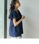 【WEB限定】インディゴフリルブラウス