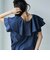 【WEB限定】インディゴフリルブラウス