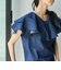 【WEB限定】インディゴフリルブラウス