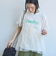 チュールキャミ付きロゴTシャツ