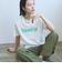 チュールキャミ付きロゴTシャツ