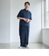 【RONEL】フクレ2重織イージーワイドパンツ