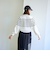 【RONEL】ジャガードボーダータックスリーブニット