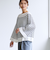 【RONEL】ワイドスリーブボートネックニットトップス
