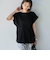 【RONEL】タックワッフルフレンチスリーブカットソー