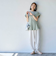 【RONEL】タックワッフルフレンチスリーブカットソー