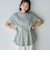 【RONEL】タックワッフルフレンチスリーブカットソー