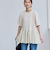 【RONEL】クリアポンチ異素材ドッキングペプラムカットソー