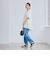 【RONEL】クリアポンチ異素材ドッキングペプラムカットソー