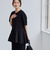 【RONEL】クリアポンチ異素材ドッキングペプラムカットソー