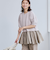 【RONEL】クリアポンチ異素材ドッキングペプラムカットソー