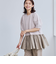 【RONEL】クリアポンチ異素材ドッキングペプラムカットソー