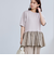 【RONEL】クリアポンチ異素材ドッキングペプラムカットソー