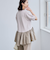 【RONEL】クリアポンチ異素材ドッキングペプラムカットソー