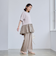 【RONEL】クリアポンチ異素材ドッキングペプラムカットソー