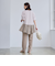 【RONEL】クリアポンチ異素材ドッキングペプラムカットソー