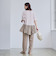 【RONEL】クリアポンチ異素材ドッキングペプラムカットソー