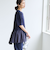 【RONEL】クリアポンチ異素材ドッキングペプラムカットソー