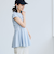 【RONEL】クリアスムースペプラムフレンチスリーブカットソー