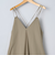 ポリツイルダブルストラップキャミワンピース
