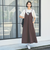 ポリツイルダブルストラップキャミワンピース