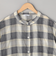 オンブレチェックサッカーギャザーチュニックシャツ