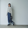 ロールアップワイドデニムパンツ