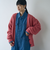 起毛アゼ編みVネックニットカーディガン