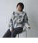 【ふんわりルーズなイマドキニット】ニュアンスフラワージャガードニット
