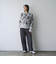 【ふんわりルーズなイマドキニット】ニュアンスフラワージャガードニット