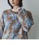 【ふんわりルーズなイマドキニット】ニュアンスフラワージャガードニット