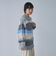 ミックスヤーンカラーブロックニット