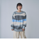 ミックスヤーンカラーブロックニット