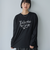メタリックロゴプリントロングスリーブＴシャツ