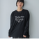 メタリックロゴプリントロングスリーブＴシャツ